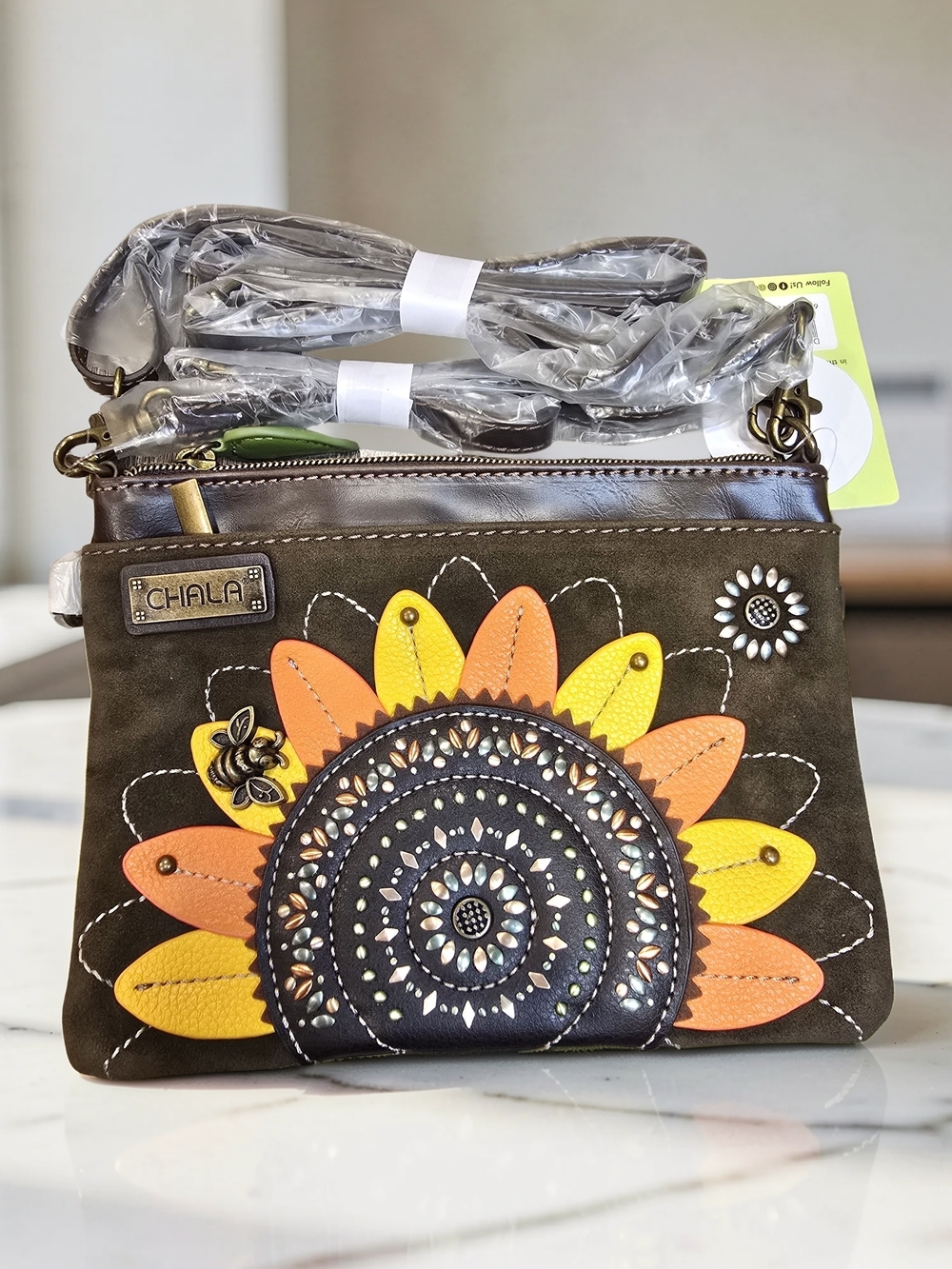 Chala Dazzled Crossbody Bag Sunflower Honeybee NWT